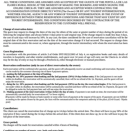 Rural House Pepita Flores 2 Nights *